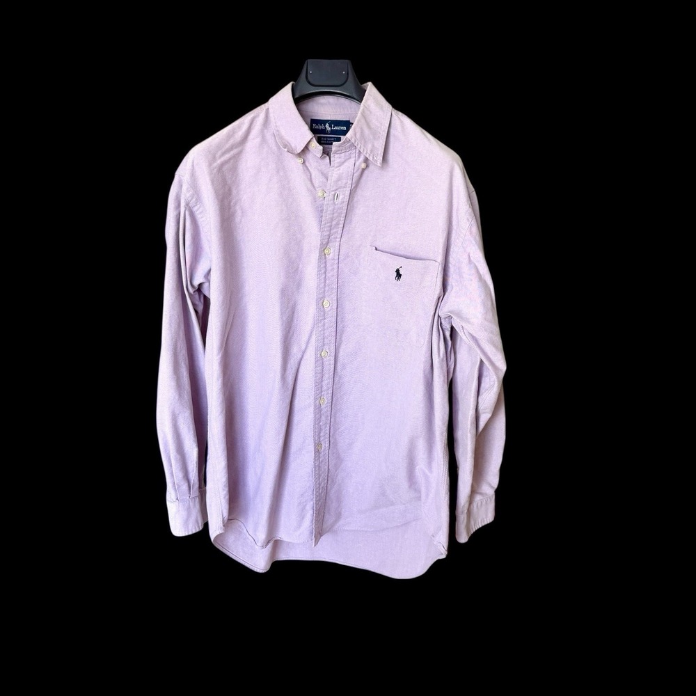 90's Ralph Lauren Polo Medium Light Purple The Big Shirt Oxford Button Down